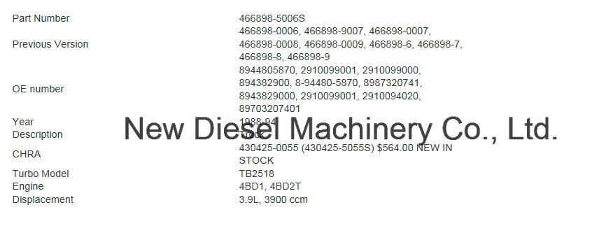 Volvo Turbocharger 6D7d