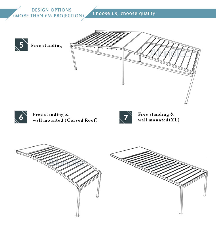 Low Price Waterproof Retractable Awning for Outdoor