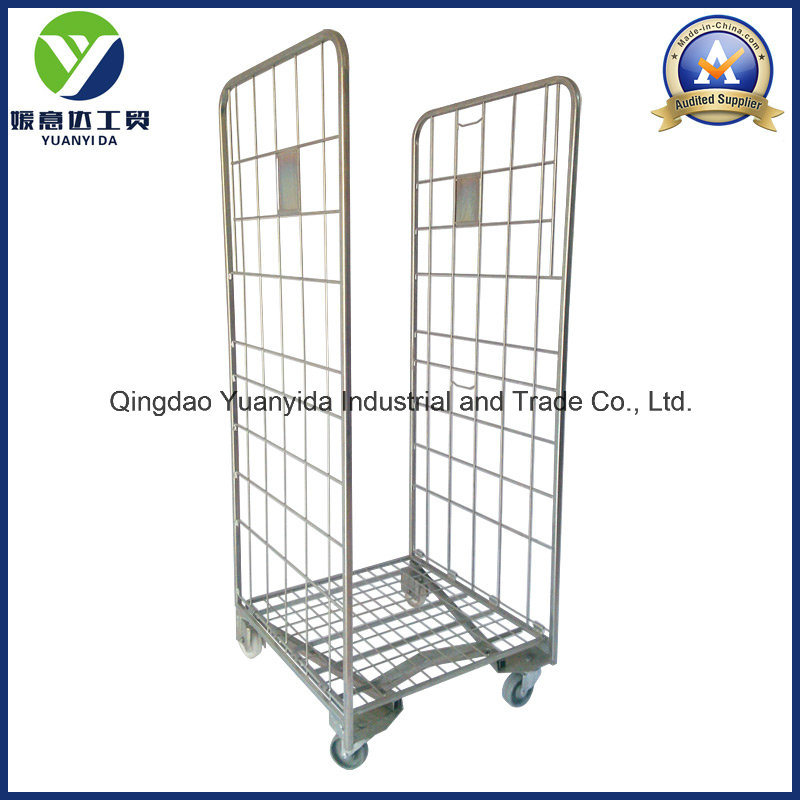 Wire Mesh Warehouse and Supermarket Logistic Roll Pallet/Hand Trolley