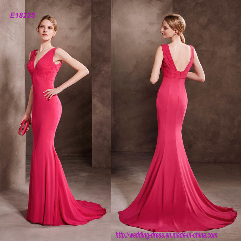 Sensual Draped Bodice Cocktail Dress with V-Neckline and Plunging Back