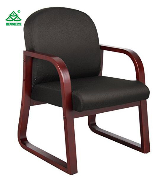 Boss Office Products Mahogany Frame Fabric Side Chair