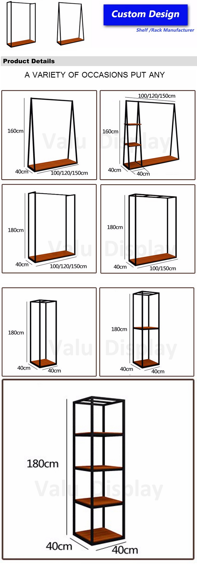 Garment Display Shelf for Shop Fitting