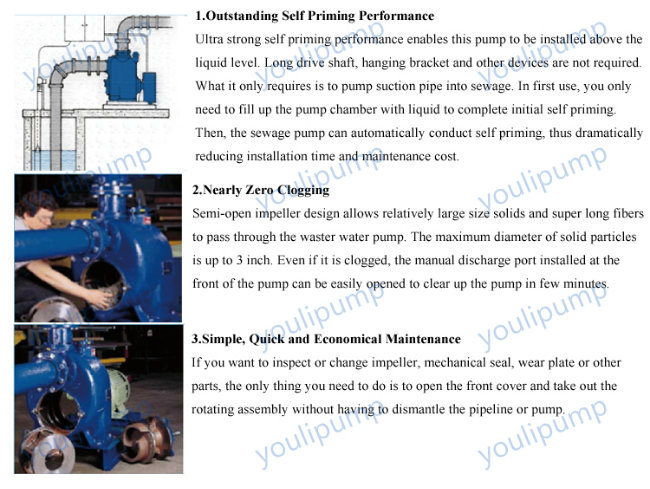 Ju Series Wet Priming Centrifugal Water Pump with Electric