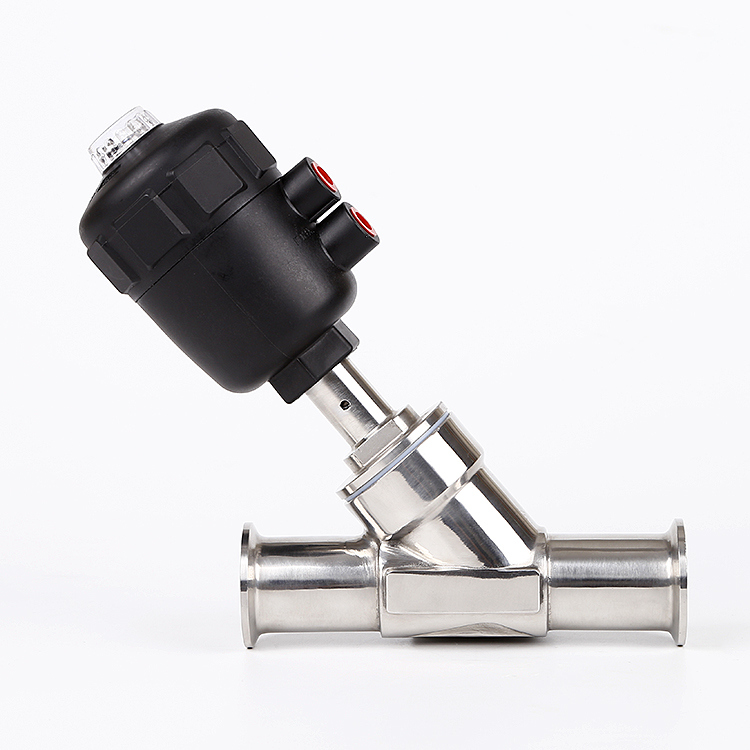 Sanitary Stainless Steel Pneumatic Clamped Angle Seat Valve