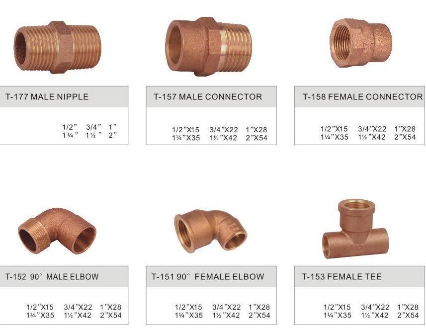 90 Degree Bend Coupling, Copper Pipe Fittings