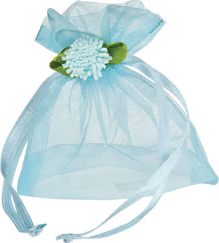 Colorful Personalized Organza Satin Ribbon Drawstring Bag for Holiday Gift Packing (COB-1147)