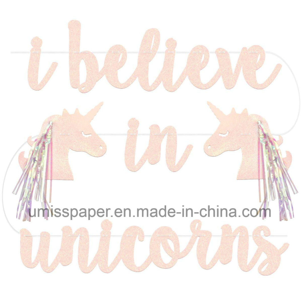 Umiss Paper Unicorn Decorations Banner Unicorn Party Decoration Party Supplies OEM