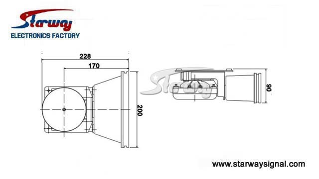 Police Firefighting Ambulance Security Siren Horn Speakers (YS100A-1)