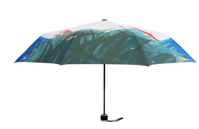 Original Design New Fully Manual Anti-UV Umbrella Rain Fashion Windproof Sun Rain Ladies Umbrella for Women 2018