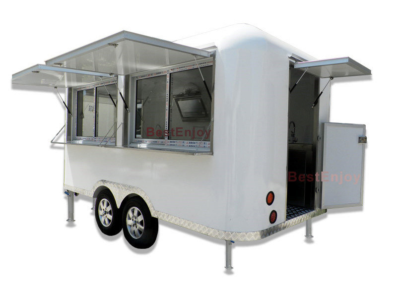 Square Cart Round Corner 3.9X2.1 Meters Mobile Fast Food Cart Truck