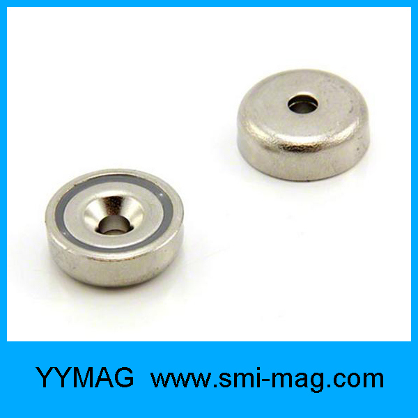 Yya Pot NdFeB Magnets with Countersunk Hole for M5 Screw