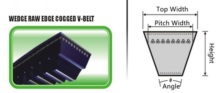 High Quality Raw Edge Cogged V Belt