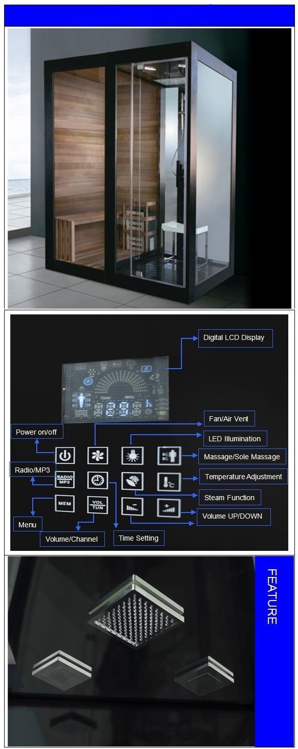 Monalisa Luxurious Sauna Room Steam Cabinet Shower Box (M-8287)
