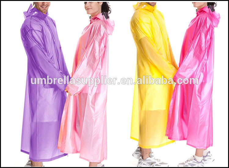 Promotion Safety Raincoat Reflective Transparent PVC Raincoat for Adult