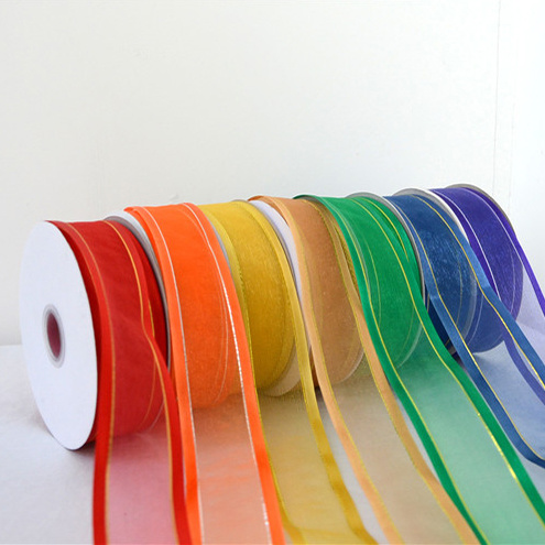 2.5cm Wide Satin Edge Sheer Organza Ribbon for decoration