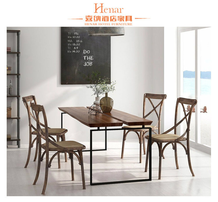 Solid Wood Table Top and Chair / Dining Room Furniture