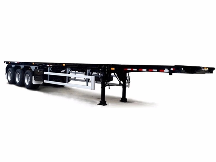 China New 3 Axle Container Flatbed Semi Trailer for Sale