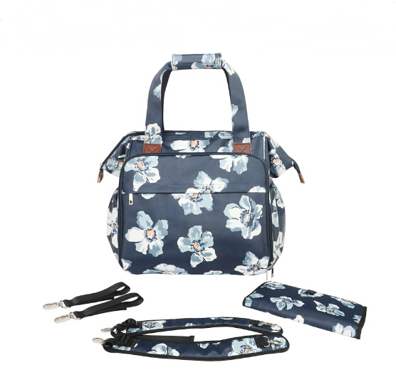 2018 Functional Floral Mummy Bag Diaper Bag-Original Pastoral