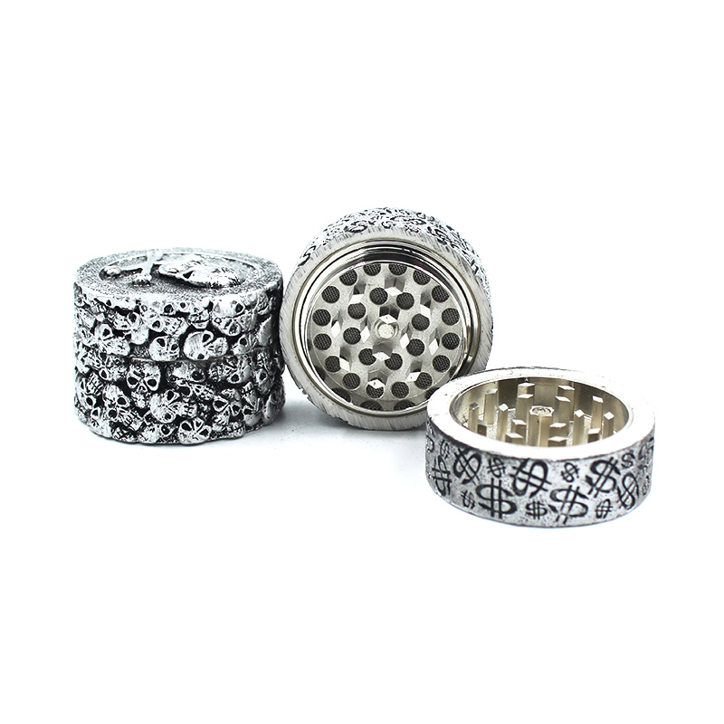 53mm 4 Layers Resin Herb Grinder with Pattern