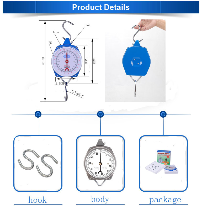 None Power Supply and 1kg Accuracy Spring Balance Hanging Scale