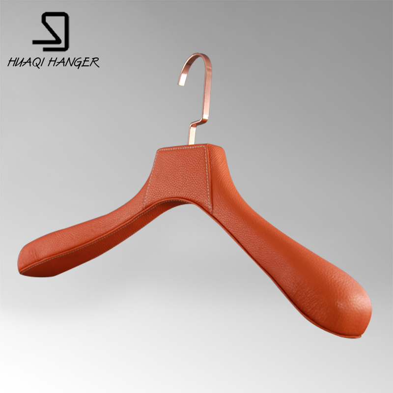 Men/Women Luxury Wooden Clothes Top/Coat Hanger with Leather