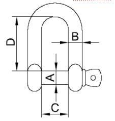 European Standards Marine Hardware Shackle for Fastener