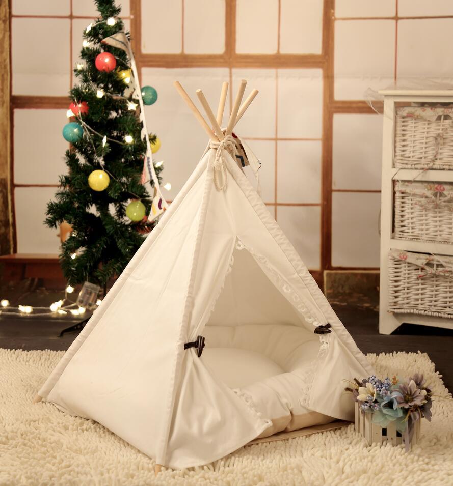 Pet Bed Tents Warm Cat House Mat Pet Dog Tent Teepee, Pet Warm House