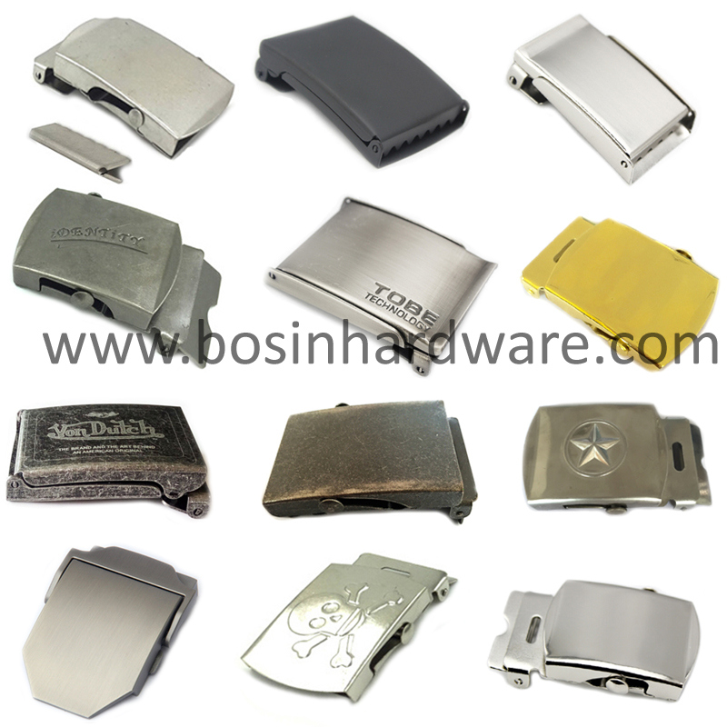 Silver Centre Bar Metal Pin Leather Belt Buckle