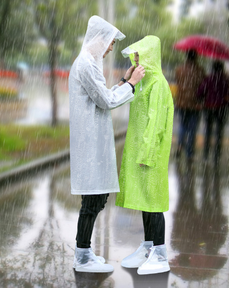 Waterproof Women's EVA/PVC Raincoat