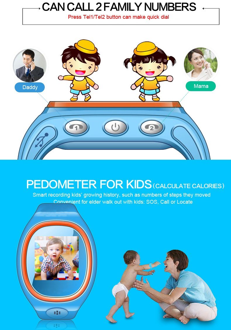 New Original Kids Gifts GPS/GSM/WiFi Anti Lost Tracker Kids/Children Smart Watch with Sos Support GSM Phone Mobile Phone