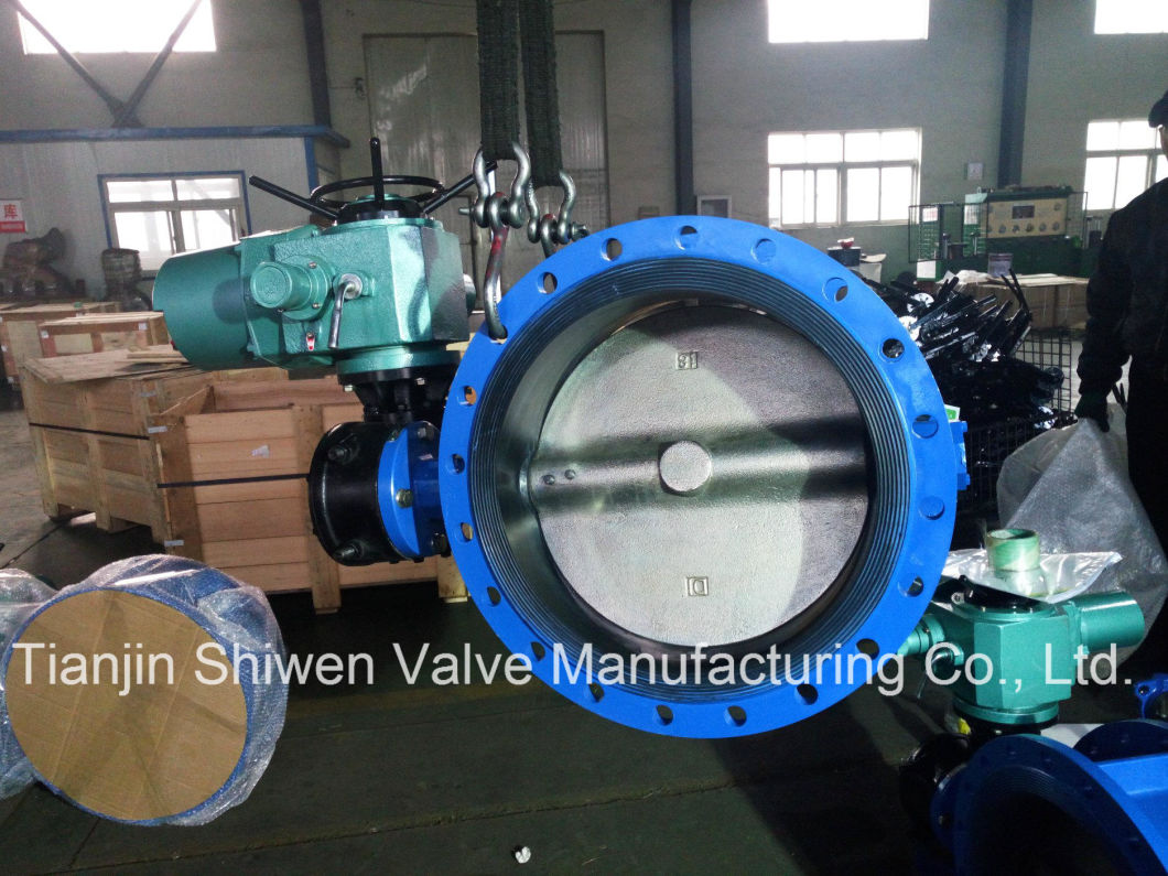 API/ANSI/DIN/JIS Cast Iron/Ductile Iron Double Flange Butterfly Valve