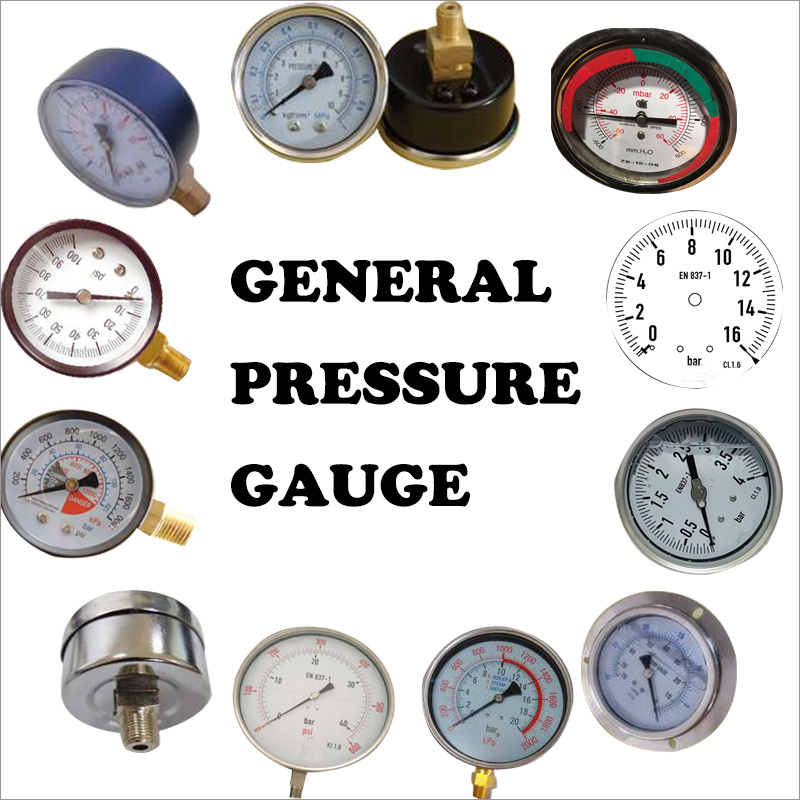 Silicon Oil Filled Brass Connect Pressure Gauge, Manometer