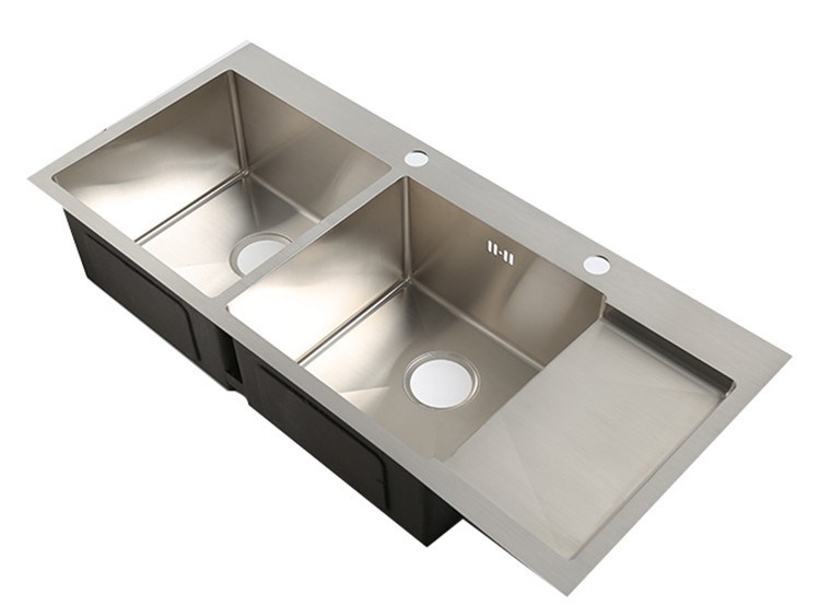 Foshan Famous Quality Big Double Bowl 304 Ss Kitchen Washbasin