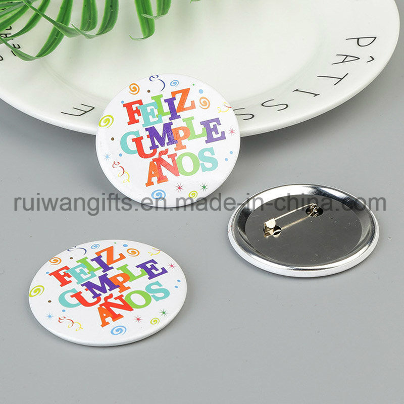 Custom Cartoon Tin Button Badges with Safety Pin