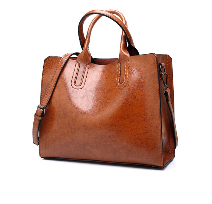 Fashion OEM ODM Woman PU Leather Shoulder Tote Bags Handbag