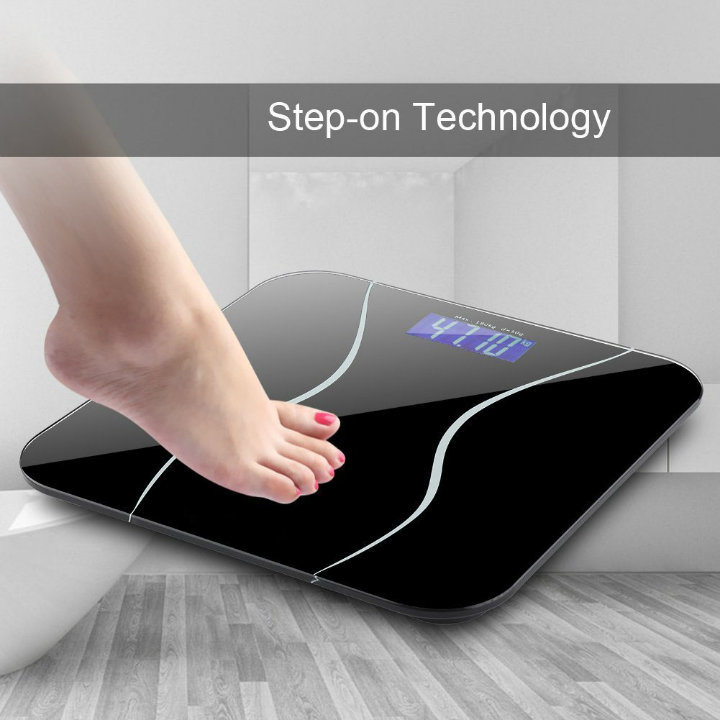 180kg Slim Design 6mm Tempered Glass Electronic Body Health Scale