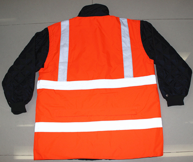 Fluorescent Yellow Blue Safety Wear Waterproof Reflective Jacket (ELTSJI-15)