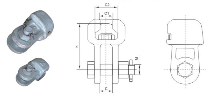 Electric Line Fitting Iron Casting Steel Type Ws Socket Clevis