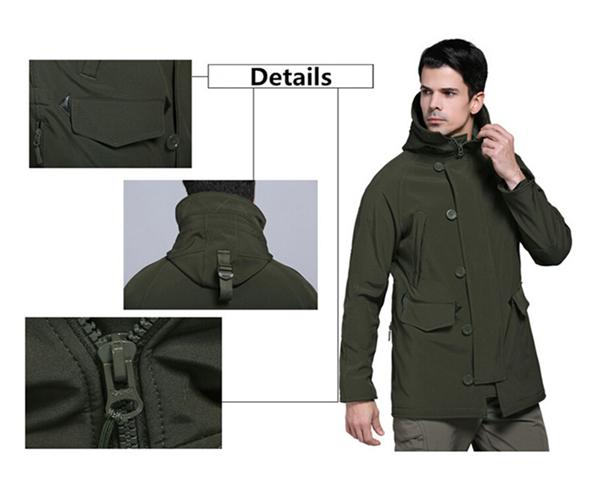 Outdoor Mens Shark Skin Softshell Military Waterproof Tactical Army Windbreaker