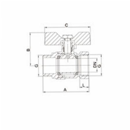 Brass Ball Valve 3/8''-1'' Inch with Butterfly Handle