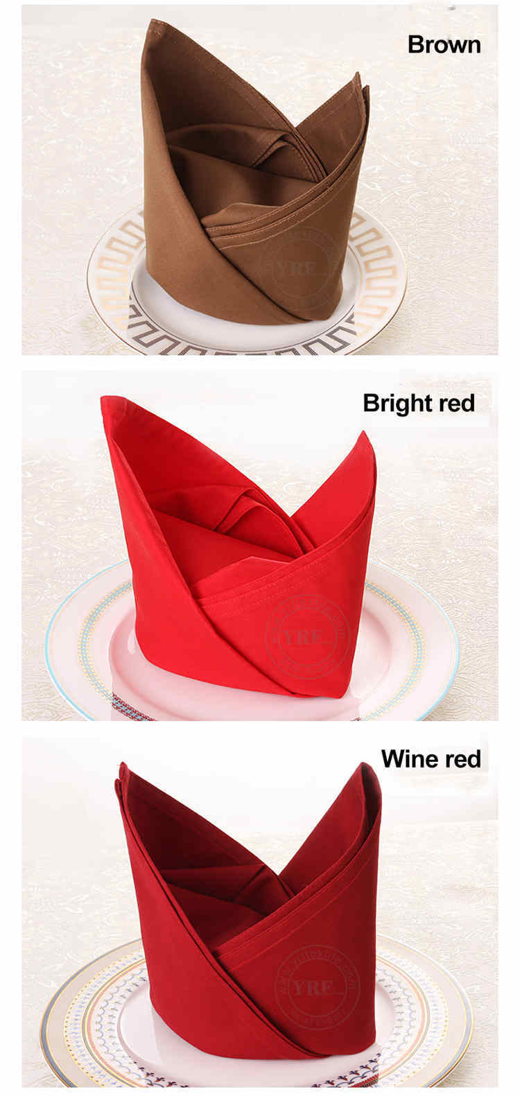 High Quality 100% Cotton Satin Band Napkins