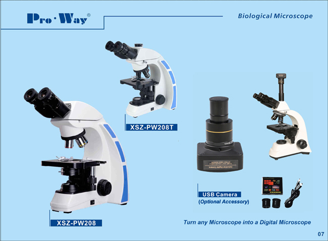 Professional LED Seidentopf Trinocular Biological Microscope for Laboratory (XSZ-PW208T)