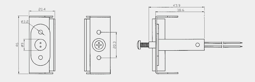 Sentek Screw Plunger Magnetic Contact Switch Door Sensor Br-1052