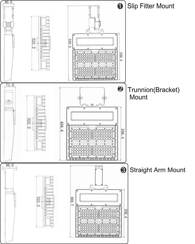 Outdoor High Mast Parking Lot 150W LED Street Light