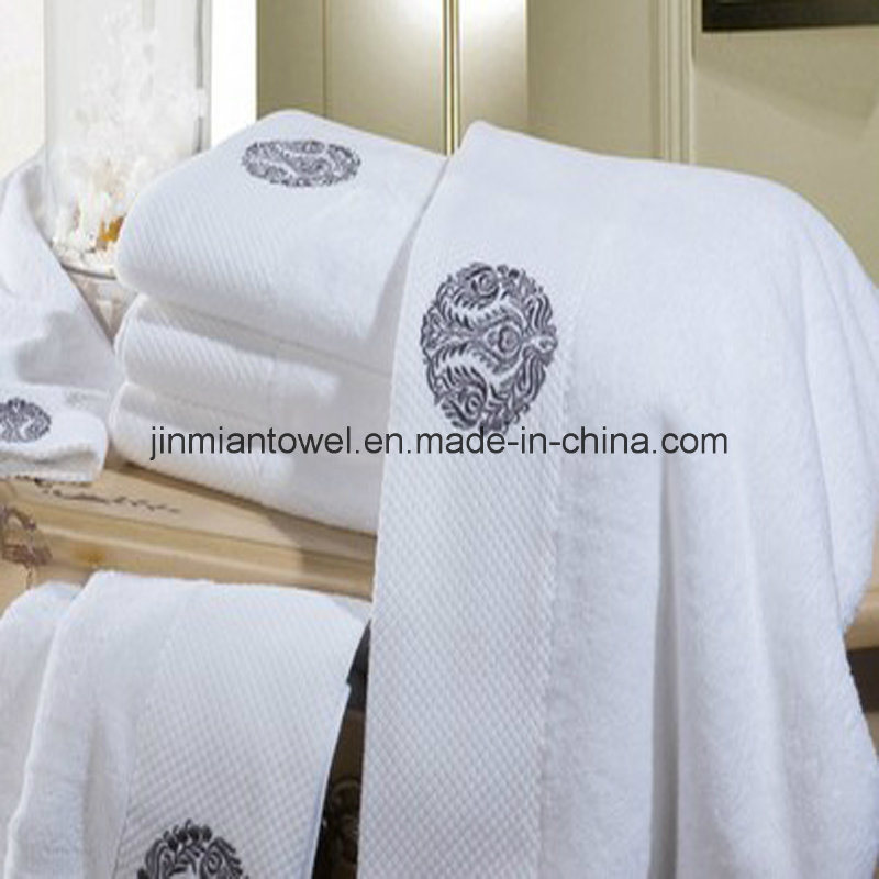 Wholesale 100% Cotton Bath Towels White Color Soft Hand-Feeling Hotel Towel