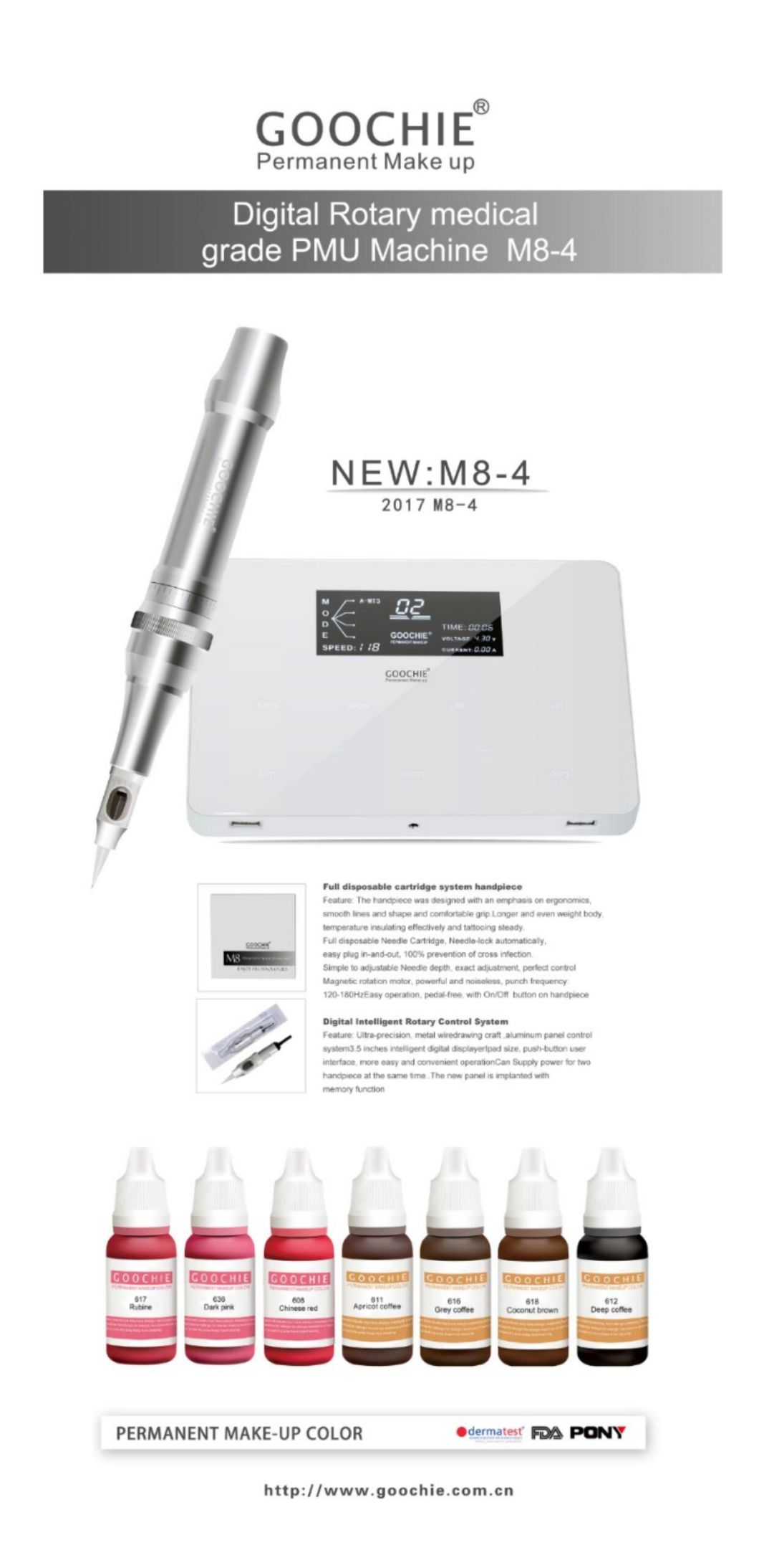 Gooecdhie Intedlligent Eyebroww&Lip Permaneent Makweup Micropigmenwtation Machine Set (M8-III)