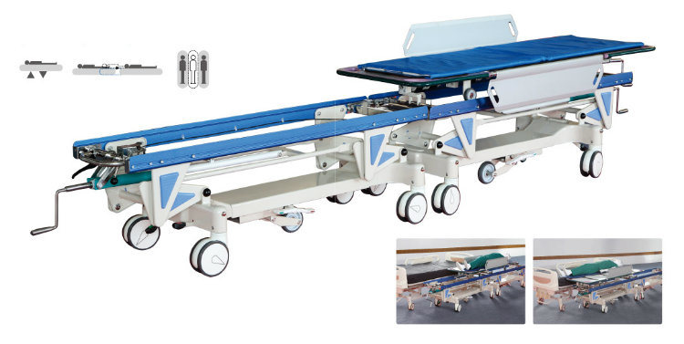 HS-Ts004 Medical ABS Handrail Emergency Patient Transfer Stretcher Bed