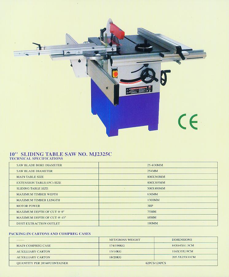 Professional Wood Cutting Sliding Table Saw