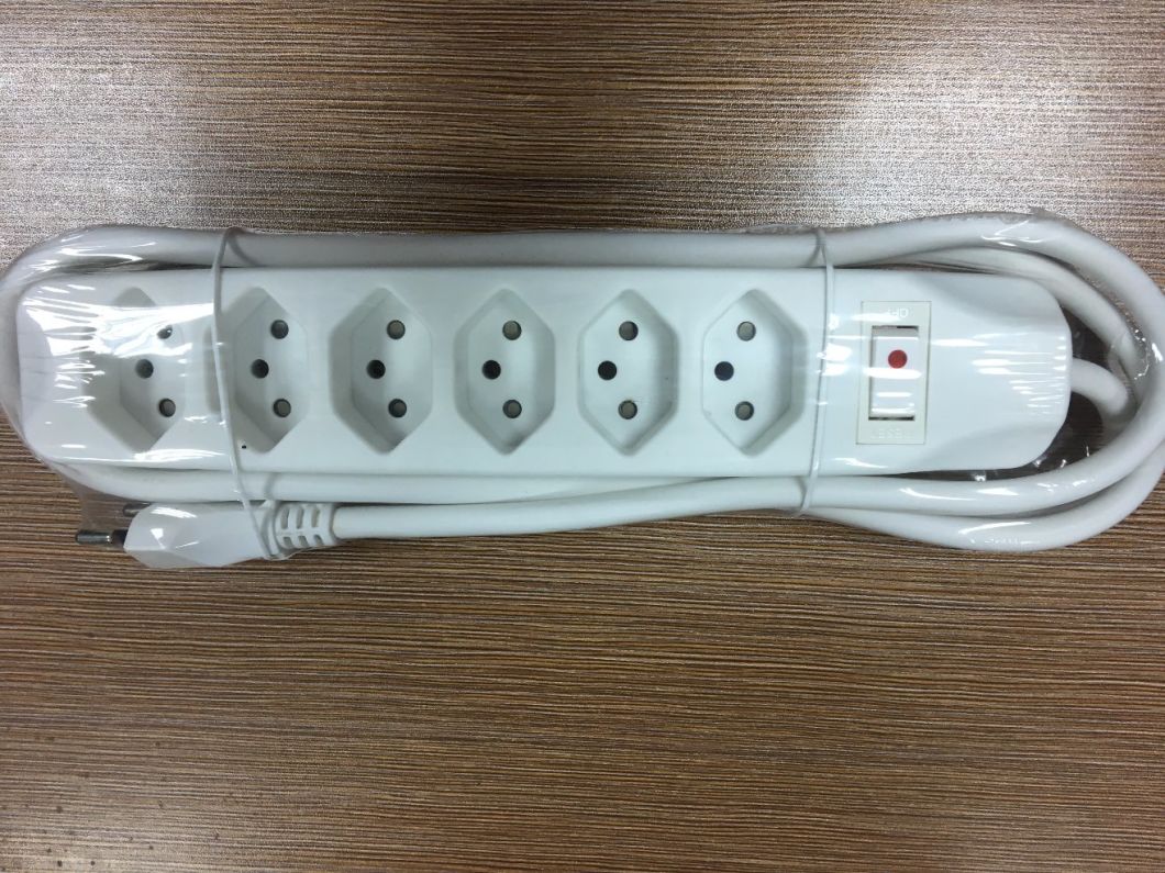 High Quality 6 Way Multiple Swiss Power Strip with Overload Protection S+ Ce Approved