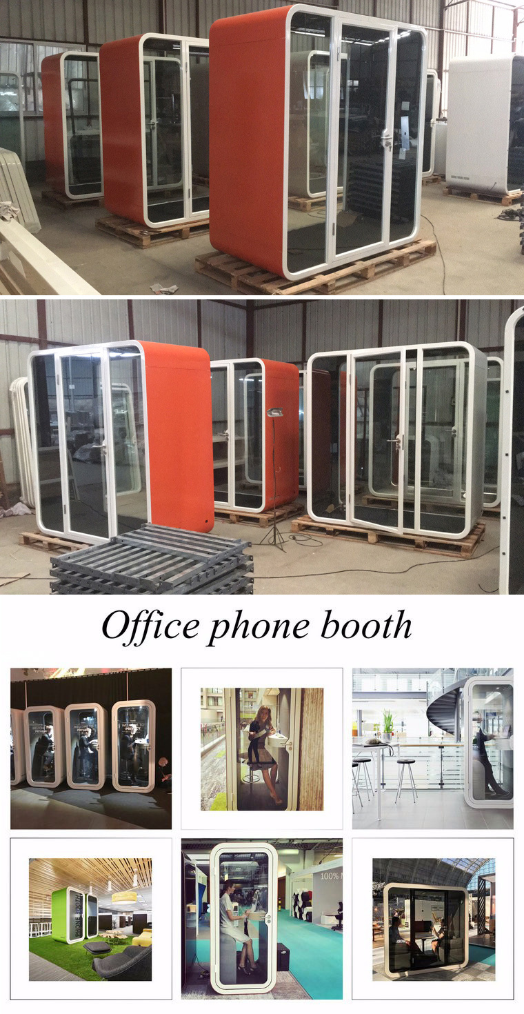 Single Seater Galvanized Steel Soundproof Type Private Meeting Pod for Office